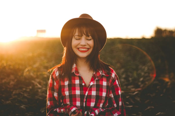 Woman with hat